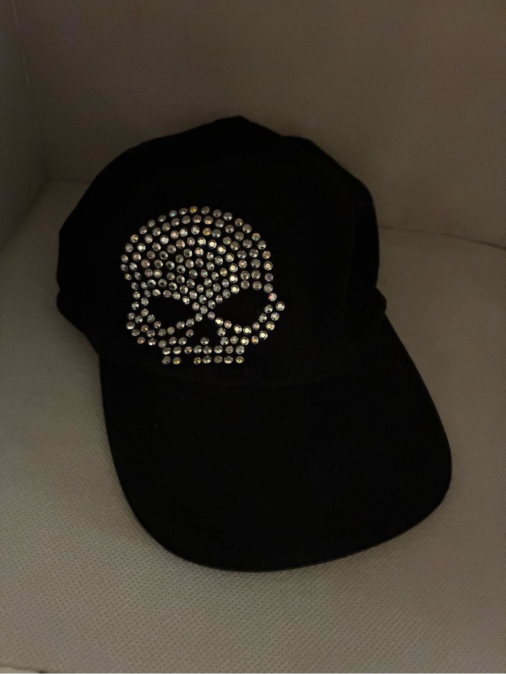 Harley-Davidson Black Cap with Crystal Skull